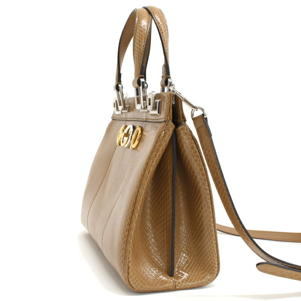 Gucci Bag Python Zumi Leather Beige